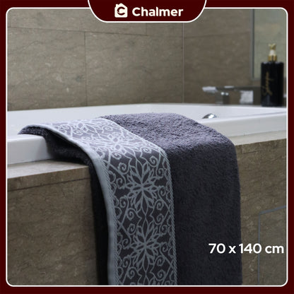 Handuk Mandi Dewasa Chalmer Premium 70 x 140 cm Motif Vardo