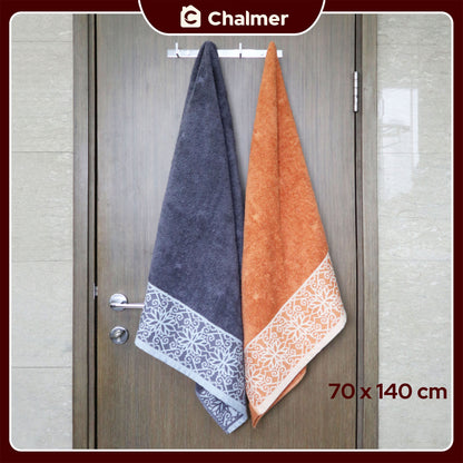 Handuk Mandi Dewasa Chalmer Premium 70 x 140 cm Motif Vardo